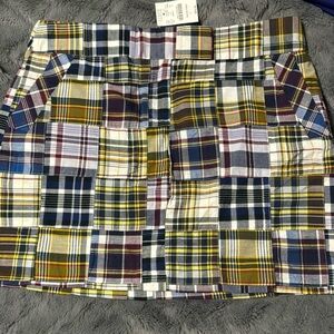NWT JCrew plaid mini skirt with pockets size 6